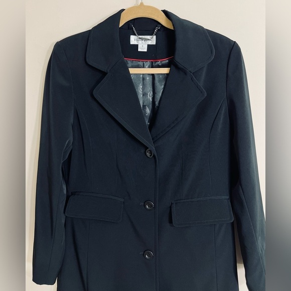 PRESTON & YORKJ Dress Coat Jacket Black 3 Button Small Career Office Fall Layer - Picture 2 of 8